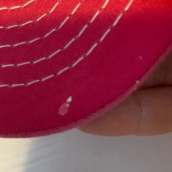 Woman’s Tractor Supply‎ Adjustable Hat Pink with White Stiching - Picture 7 of 7
